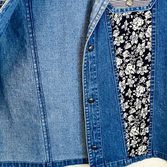 Vintage Shelly & Arnold Denim Vest M - Picture 6 of 7